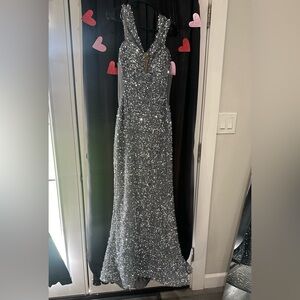 Mermaid Style Sequin Gown
